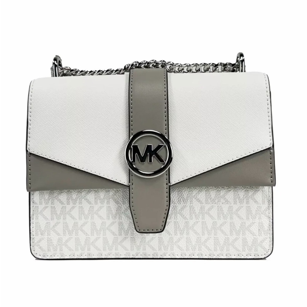 Michael Kors Greenwich White and Gray Crossbody Bag